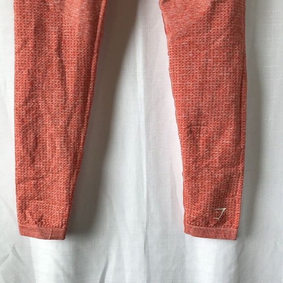 GymShark Leggings Women large Chili Red Marl Vital 2.0 Seamless - Picture 10 of 13